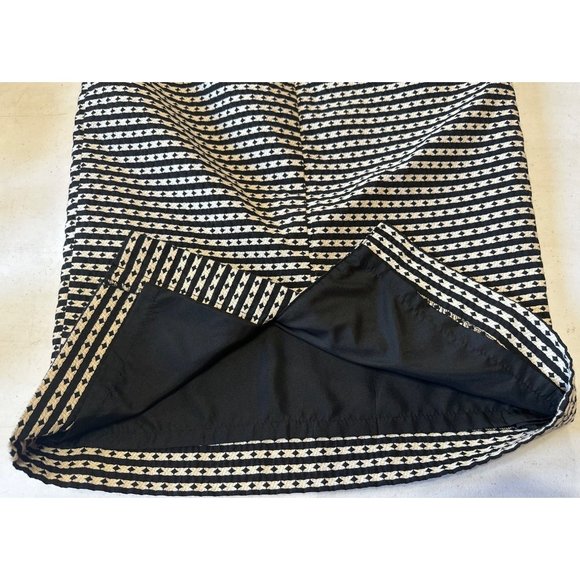 Merona Straight Pencil Knee Length Skirt Geometric Polyester Blend Women Size 4 - Picture 5 of 12